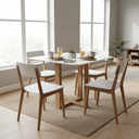Ver imagem 4 de Mesa de Jantar para Apartamento Isis Moderna 100cm Tampo C/vidro