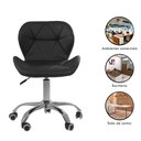 Ver imagem 3 de Kit 02 Cadeiras Office Eiffel Slim Ajustável Base Giratória - Preta