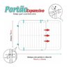 Portão Grade Expansivo Proteção Criança Cão Pet 70 A 115 Cm - 2