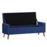 Recamier Bau Londres 1,20m Suede Azul Marinho - Clique Decor - 2