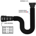 Ver imagem 4 de Sifão Sanfonado Universal 73cm Preto | Valeplast | 02 Un