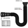 Sifão Sanfonado Universal 73cm Preto | Valeplast | 02 Un - 4
