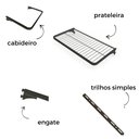 Ver imagem 3 de Guarda Roupa Closet Aramado sem Portas Clr285 - 1,00m - Smart Black