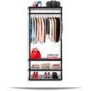 Ver imagem 1 de Guarda Roupa Closet Aramado sem Portas Clr285 - 1,00m - Smart Black