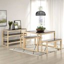 Ver imagem 1 de Conjunto Mesa de Jantar, 2 Bancos e Aparador Madeira Maciça Guará CabeCasa MadeiraOriginals