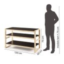 Ver imagem 4 de Conjunto Mesa de Jantar, 2 Bancos e Aparador Madeira Maciça Guará CabeCasa MadeiraOriginals