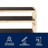 Conjunto Mesa de Jantar, 2 Bancos e Aparador Madeira Maciça Guará Cabecasa MadeiraMadeira - 8