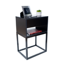 Ver imagem 1 de Mesa de Cabeceira Industrial Preto 50cm Base Preta - Enviamos Montado