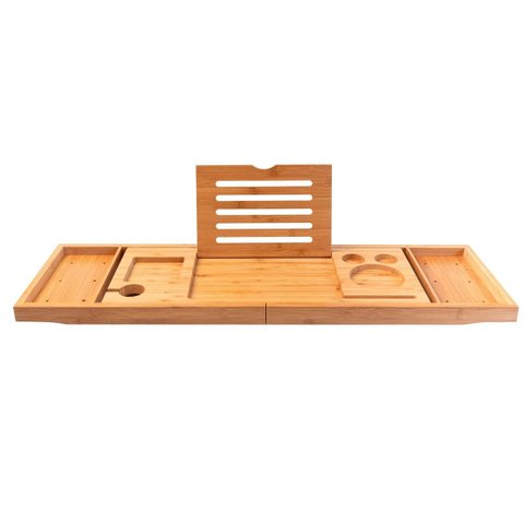 Bandeja de Madeira Expansível para Banheira para Suporte
