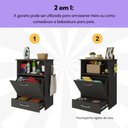 Ver imagem 6 de Balcão Multiuso/comedouro para Cães e Gatos Multimóveis Mp6026 Preto