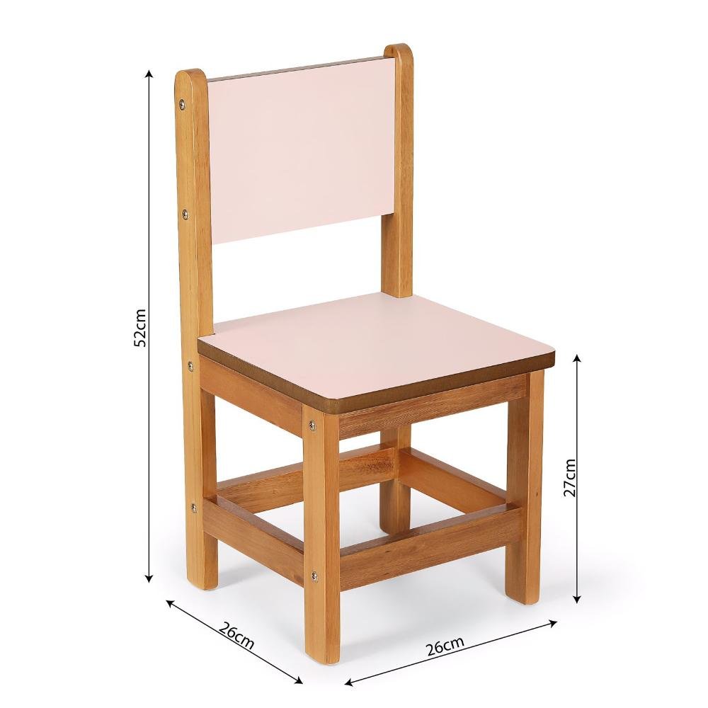 Conjunto Mesa Infantil Gabi 60x60cm com 4 Cadeiras Manu - Rosa - 7