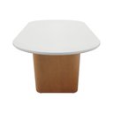 Ver imagem 4 de Mesa de Jantar Toscana 220x90cm Oblongo - Amêndoa - Tampo 220x90cm Branco/vidro Off-white