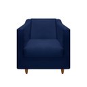 Ver imagem 1 de Poltrona Titânio Suede Azul Marinho