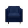 Poltrona Titânio Suede Azul Marinho - 1