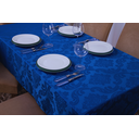 Ver imagem 2 de toalha de mesa retangular 8 lugares jacquard 1,35x2,60:azul royal