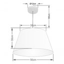 Ver imagem 3 de Lustre Pendente Cone Vivare Md-4248 Cúpula em Tecido 30/50x35cm - Bivolt Rustico-cinza 127/220v