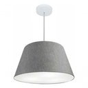 Ver imagem 2 de Lustre Pendente Cone Vivare Md-4248 Cúpula em Tecido 30/50x35cm - Bivolt Rustico-cinza 127/220v