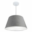 Ver imagem 1 de Lustre Pendente Cone Vivare Md-4248 Cúpula em Tecido 30/50x35cm - Bivolt Rustico-cinza 127/220v