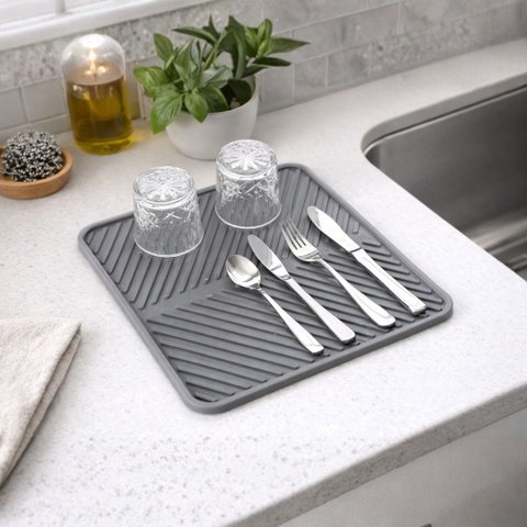 Tapete Escorredor de Pia Cozinha Emborrachado Prime Flexível 30x30cm - Tuut