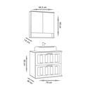 Ver imagem 7 de Kit Conjunto de Balcão para Banheiro Milena 78cm Suspenso Fabribam