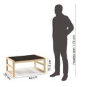 Ver imagem 2 de Conjunto Mesa de Centro e Mesa Lateral em Madeira Maciça Guará Yescasa Preto