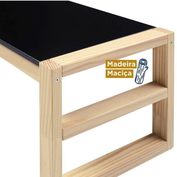 Conjunto Mesa de Centro e Mesa Lateral Madeira Maciça Guará CabeCasa MadeiraMadeira - 7