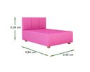 Ver imagem 3 de Cama Box Pet Para Cachorro E Gato 64X45X39:Pink