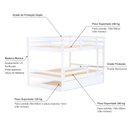 Ver imagem 2 de Treliche Slim Casal/Casal com Grade Madeira Macica Branco Megamobilia CS282427-01