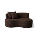 Ver imagem 2 de Sofá Decorativo Curvo Orgânico Nature Gaia Boucle Marrom - Montanaris Decor