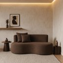 Ver imagem 1 de Sofá Decorativo Curvo Orgânico Nature Gaia Boucle Marrom - Montanaris Decor