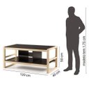 Ver imagem 2 de Conjunto Rack, Mesa de Centro e Estante Organizadora Madeira Maciça Guará CabeCasa MadeiraOriginals