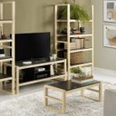 Ver imagem 1 de Conjunto Rack, Mesa de Centro e Estante Organizadora Madeira Maciça Guará CabeCasa MadeiraOriginals