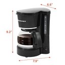 Ver imagem 7 de Elite Gourmet Ehc-5055 Café Maker Automático 5 Cup Preto
