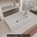 Ver imagem 2 de Cuba Pia de Apoio para Banheiro Retangular 54cm Alva C08 Cinza - Mpozenato
