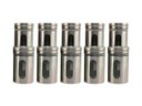 Ver imagem 1 de Kit 10 Saleiro Pimenteiro Porta Condimentos Em Vidro e Aço Inox Com Ajuste de Abertura Para Cozinha