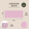 Cabeceira Queen Modulada Arredondada Cama Box Corino Rosa Bebê - 2
