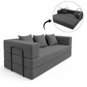 Ver imagem 3 de Sofá Loft na Caixa a Vácuo Moderno 3 Lugares 190cm Compacto Bouclê Cinza Escuro - Vimont Moveis
