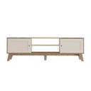 Ver imagem 6 de Rack para Tv até 75 Polegadas Charlotte 2 Portas Carvalho/off White - Artely Móveis