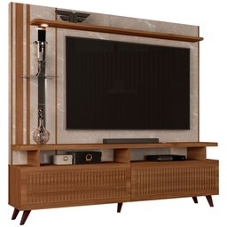 Estante Home Theater Frade Vega para TV até 65” polegadas com LED – Duna/Matte - 1