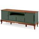 Ver imagem 1 de Rack Linz 2 Portas Madeira 2 Gavetas Pés Luis Xv 75 X 195 X 40 Cm (a X L X P)