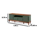 Ver imagem 3 de Rack Linz 2 Portas Madeira 2 Gavetas Pés Luis Xv 75 X 195 X 40 Cm (a X L X P)