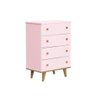 Cômoda Infantil 4 Gavetas Fernanda Rosa Carolina Baby - 1