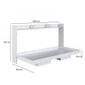 Cama de Solteiro Articulável Horizontal Branca Hanover Mdp Dobrável Decoração Art In Móveis - 5