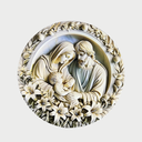 Ver imagem 5 de Quadro Sagrada Família em Resina Alto Relevo 20cm Branco