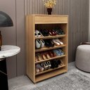 Ver imagem 1 de Sapateira Multiuso 103,5 x 67,1cm com 1 Gaveta e 5 Prateleiras Cor:Amêndoa