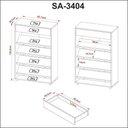 Ver imagem 3 de Sapateira Multiuso 103,5 x 67,1cm com 1 Gaveta e 5 Prateleiras Cor:Amêndoa
