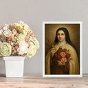 Ver imagem 1 de Quadro Decorativo Santa Teresinha 33x24cm:moldura Preta