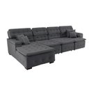 Ver imagem 5 de Sofá Orlando 3.45x2.10m com Chaise, Retrátil e Reclinável - Chumbo