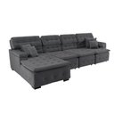 Ver mais imagens de Sofá Orlando 3.45x2.10m com Chaise, Retrátil e Reclinável - Chumbo