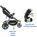 Ver imagem 2 de Carrinho Bebe Passeio Travel System Dobrável Reclinável Ajustavel Seguro Infantil Litet Baby